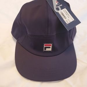 Fila 5 Panel Logo navy blue 100% polyester dad hat NWT